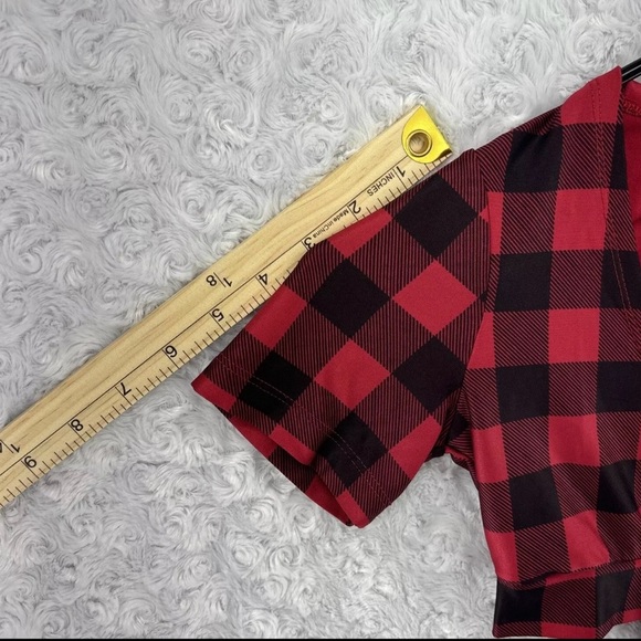 Waitressville Twin Peaks Red Plaid Crop Top Uniform Size XXS Halloween Cosplay - Picture 4 of 9